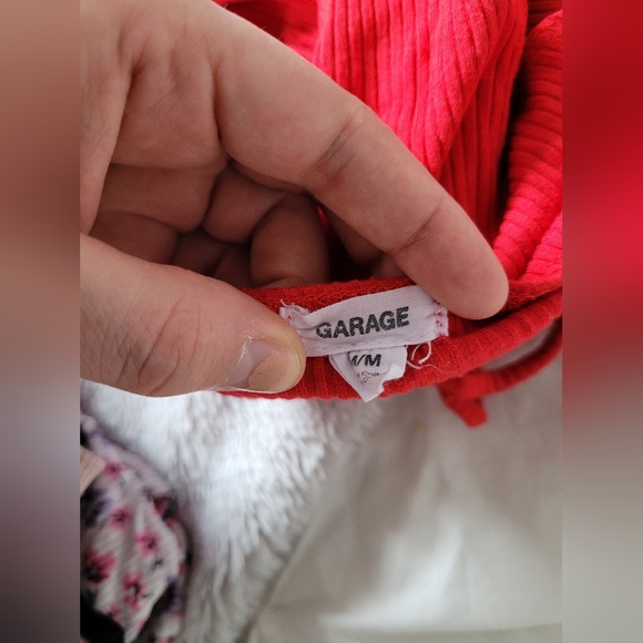 Garage Red Open Back Body Suit Size Medium - Picture 4 of 5